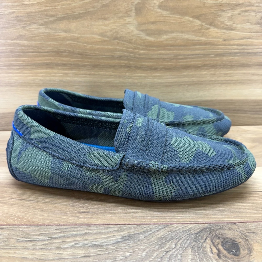 Rothys The Driver Loafer Mens 8 Forrest Camo Penny Modern Minimalist Travel Walk - Picture 5 of 10